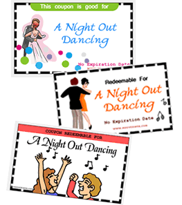 printable a night out dancing coupon