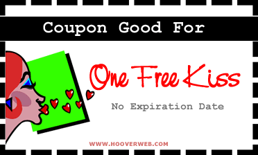 redeem one free kiss no expiration date coupon