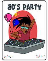 80's Theme Party Invitations