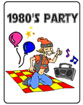 80's Theme Party Invitations