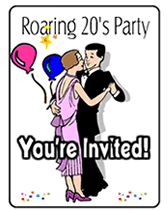 20's Theme Party Invitations