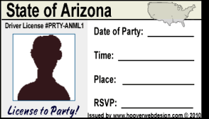 male drivers license party invitations