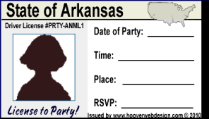 female drivers license party invitations