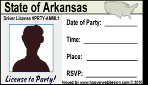 male drivers license party invitations