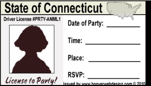 female drivers license party invitations