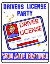 drivers license party invitations