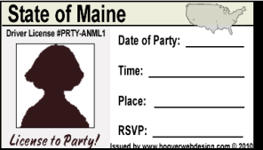 female drivers license party invitations