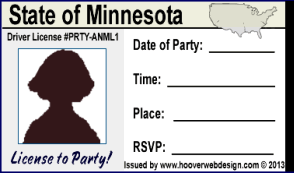 female drivers license party invitations