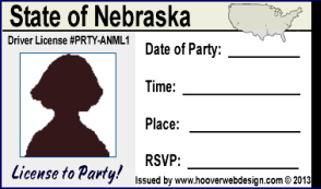 female drivers license party invitations