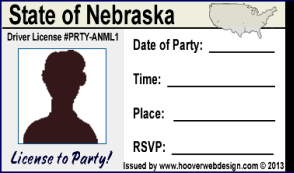 male drivers license party invitations