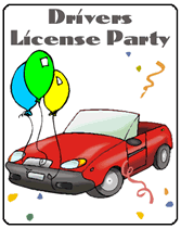 sports car drivers license party invitations