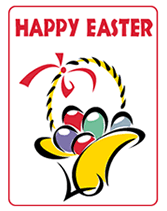 happy easter greeting card