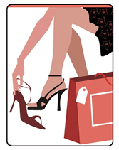 Fashion greeting card with sexy shoes