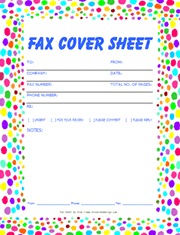 free dots fax cover sheet template
