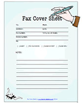 free fax cover sheet hand writing