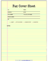 printable fax cover sheet legal pad