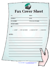 hand fax cover sheet template to print