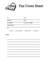 basic fax cover sheet to download