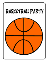 basketball printable party invitations