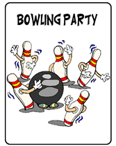 bowling party invites