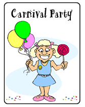 carnival printable party invitations