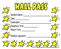 blank printable hall pass template