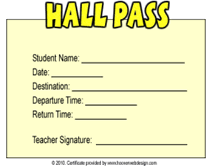 rainbow hall pass template to print