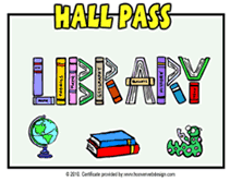 free printable library office pass