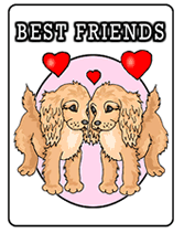 Best Friends greeting cards to print