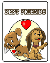 Free Blank Best Friends greeting cards