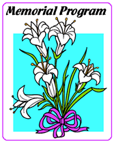 free funeral memorial program lily flowers