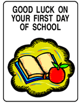 Good Luck Ling Design Greetings Card 1st Day at School 