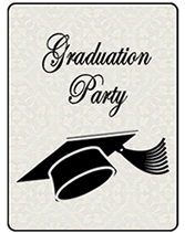 blank graduation party invitations elegant