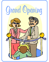 free printable ribbon grand opening invitation