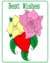 blank best wishes greeting card bouquet