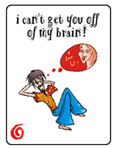 i can't get you off of my brain printable greeting card
