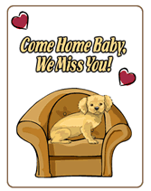 come home baby printable greeting card