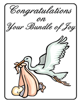 blank congratulations bundle of joy greeting cards