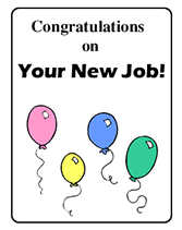 congratulations on new job greeting card