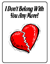 Don't Belong with You printable greeting card