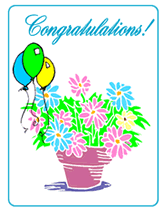 Free Printable "Congratulations"  Greeting Cards Template