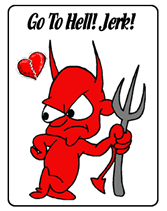 go to hell jerk printable greeting card