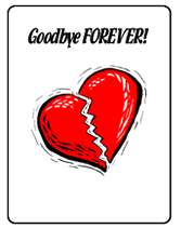 Goodbye Forever printable greeting card