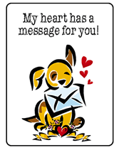 heart has a message for you printable greeting card