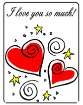 Printable i love you so much greeting card