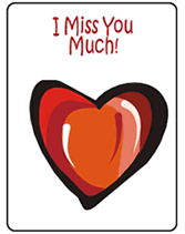 I miss you much printable greeting card