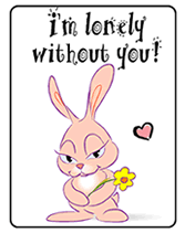 printable lonely without you greeting card