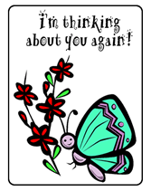I'm thinking about you again greeting card