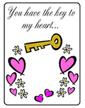 you have the key to my heart greeting cards