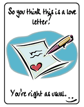 love letter printable greeting card